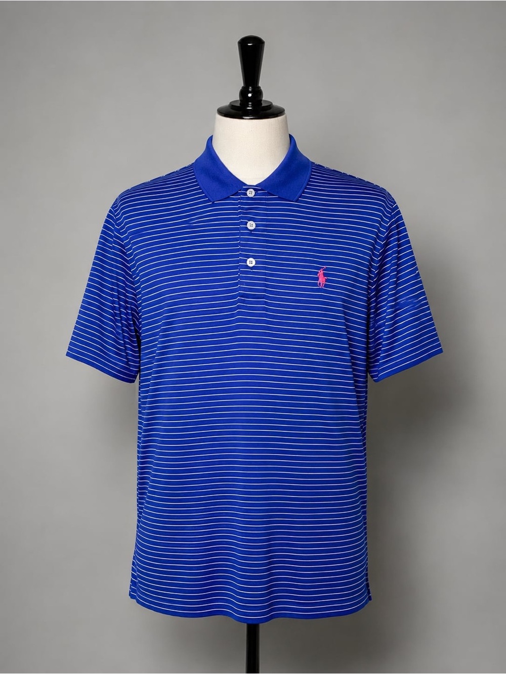 Polo by Ralph Lauren Royal Blue with White Stripe Polo Shirt size M